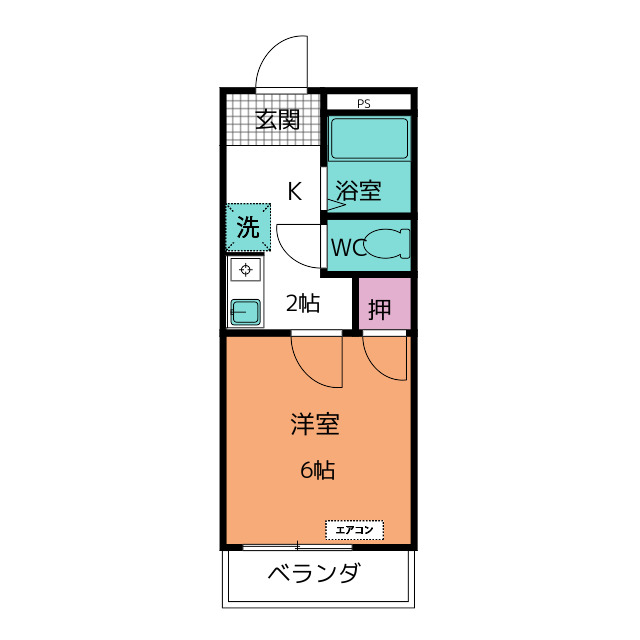 【ハイツＥＢＡＴＡの間取り】