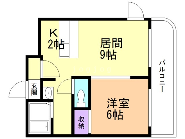 札幌市東区北十二条東のマンションの間取り