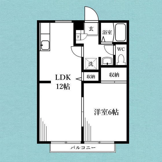 インターハイツＡの間取り