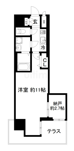 プレサンス京都洛南の間取り