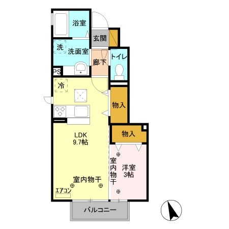 アメニティーの間取り