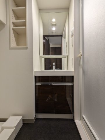 洗面設備　朝の支度にも助かる、独立の洗髪洗面化粧台