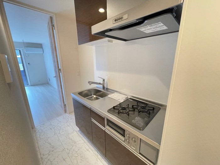 キッチン　2口コンロ・グリル付きです☆