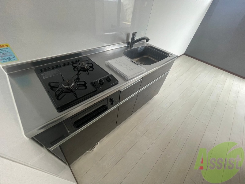 キッチン　こちらはキッチンになります。ガスコンロ２口設置しております。