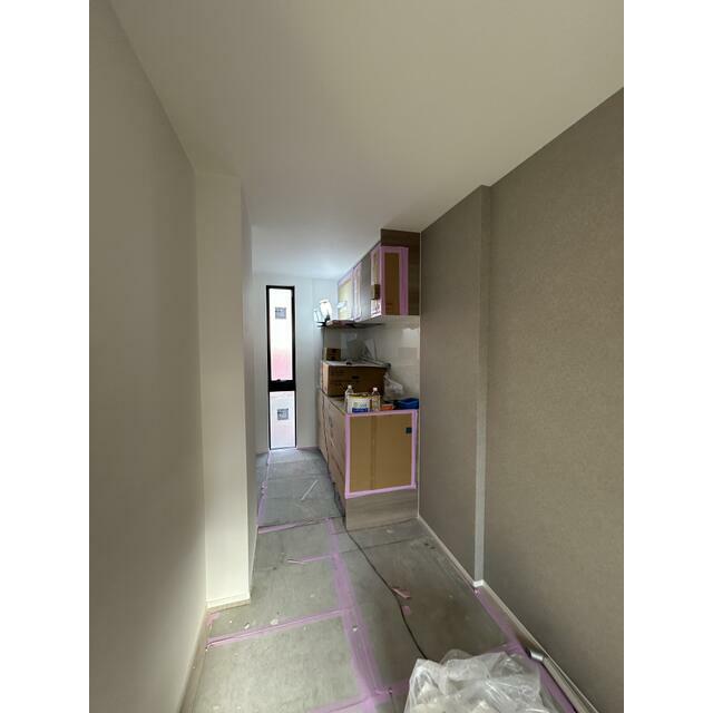 キッチン　建築中の参考写真