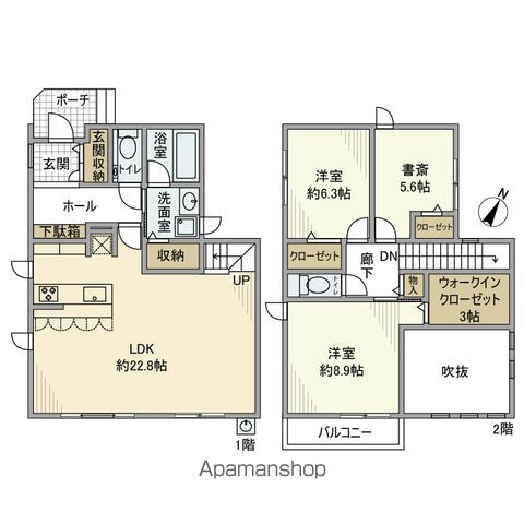 本町戸建の間取り写真