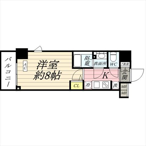 ＪＲ埼京線 北赤羽駅 徒歩11分 9階建 築11年の間取り写真