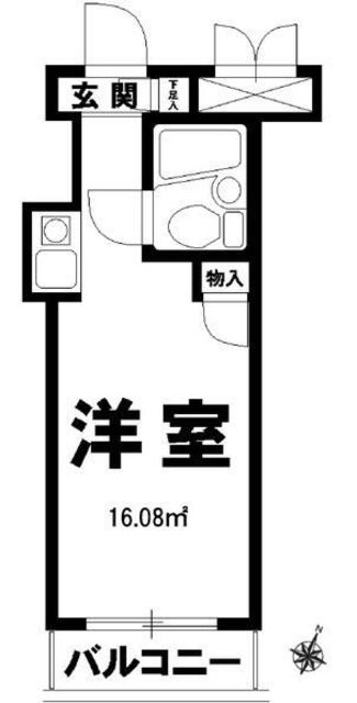スカイコート品川第二の間取り写真