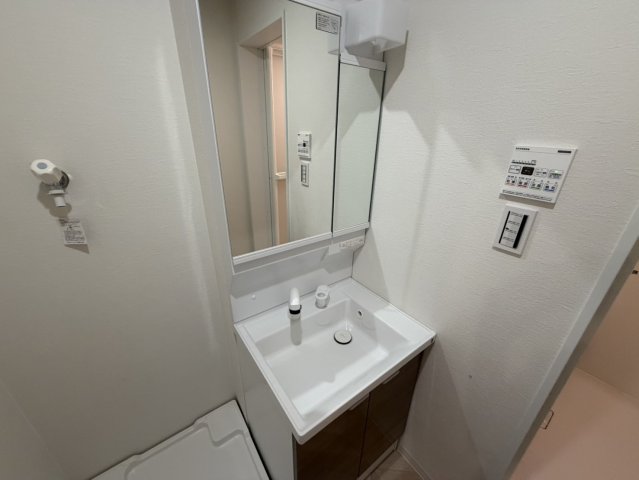 洗面設備　独立洗面台あり、毎朝おしゃれに忙しい女性の方におすすめです