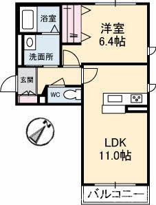 ＪＲ予讃線 宇多津駅 徒歩13分 2階建 築8年の間取り写真