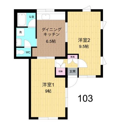 P2松波マンションの間取り写真
