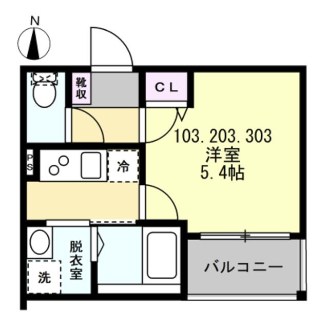 ベイルーム大和南の間取り写真