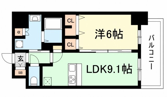 地下鉄名港線 日比野駅 徒歩5分 10階建 築4年の間取り写真
