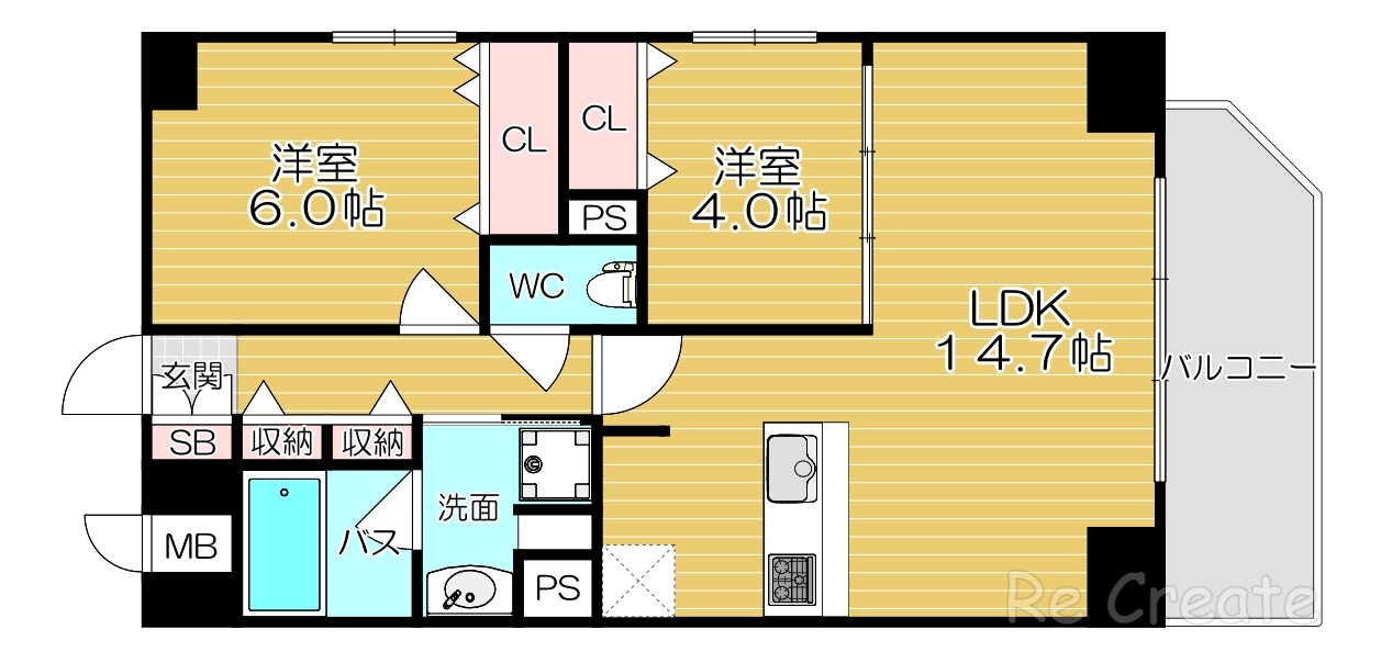 デレクト・ビュー上町台の間取り写真