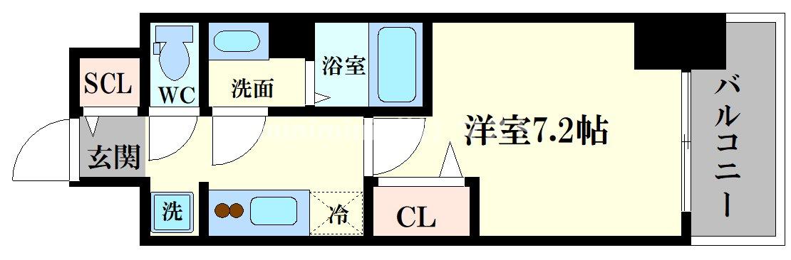 プレサンス大国町ラヴェニールの間取り写真