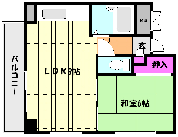 ＪＲ東海道本線 六甲道駅 徒歩7分 8階建 築40年の間取り写真