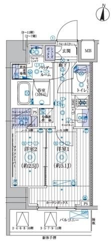 ブライズ東陽町の間取り写真