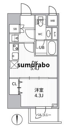 都営新宿線 住吉駅 徒歩9分 8階建 築1年の間取り写真