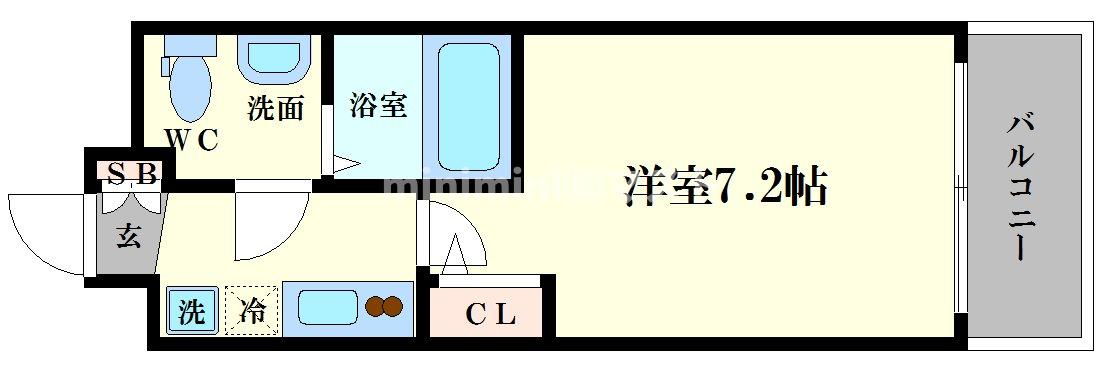 ラシュレエグゼ難波南の間取り写真