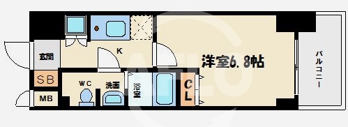 KDXレジデンス難波南の間取り写真