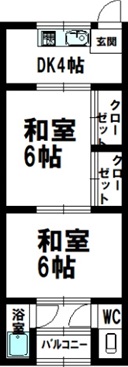 宮崎県日南市下方字堤内552サカモトコーポの間取り