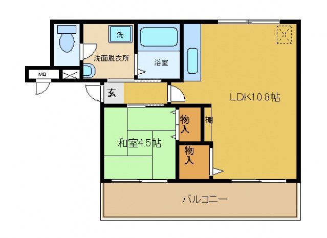 マンション袋谷の間取り