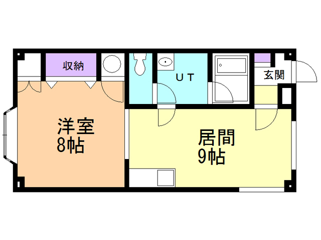 函館市人見町のマンションの間取り