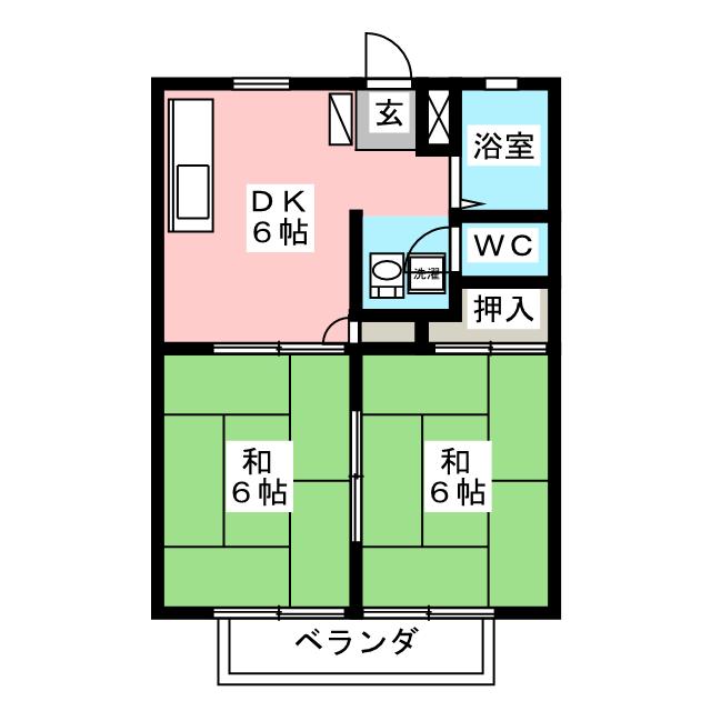 サンライズ服部　Ｂ棟の間取り