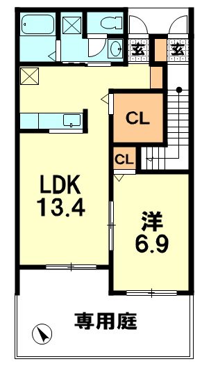 クレセント18の間取り