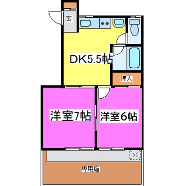 菊池郡大津町大字杉水のアパートの間取り