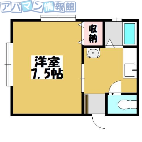 新潟市秋葉区中村のアパートの間取り