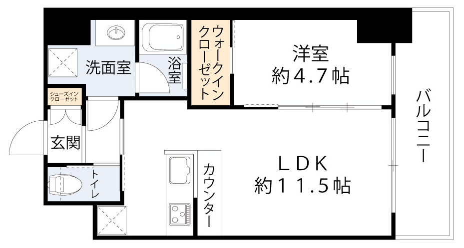 【プレジオ恵美須の間取り】