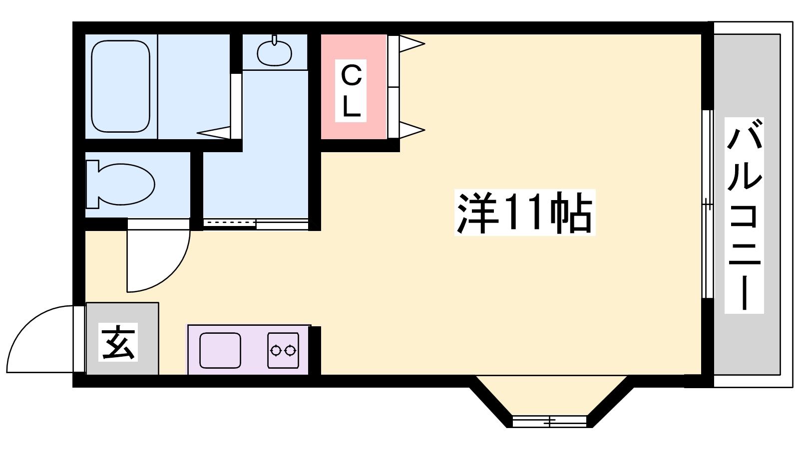 ハイネス花北の間取り