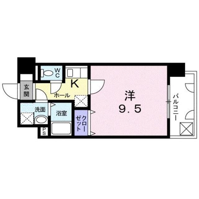 熊本市中央区新町のマンションの間取り