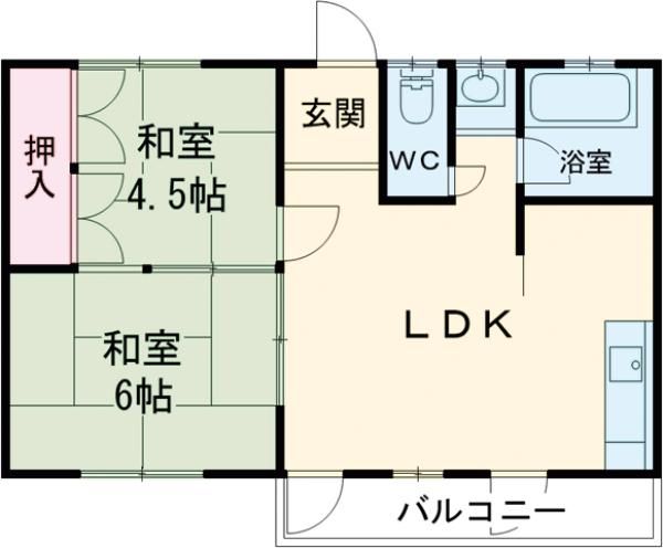 サンフラワーハイツの間取り