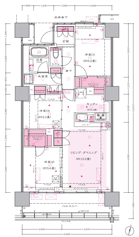 大宮スカイ＆スクエア　ザタワーの間取り