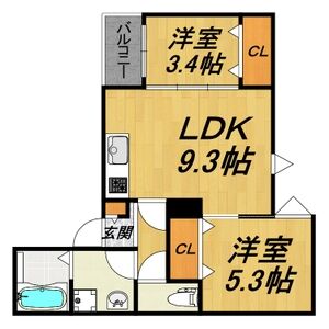 海部郡蟹江町本町のアパートの間取り