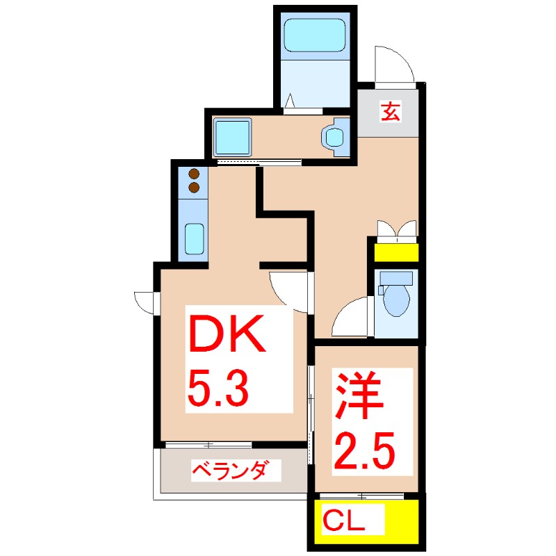 レグルス郡元の間取り