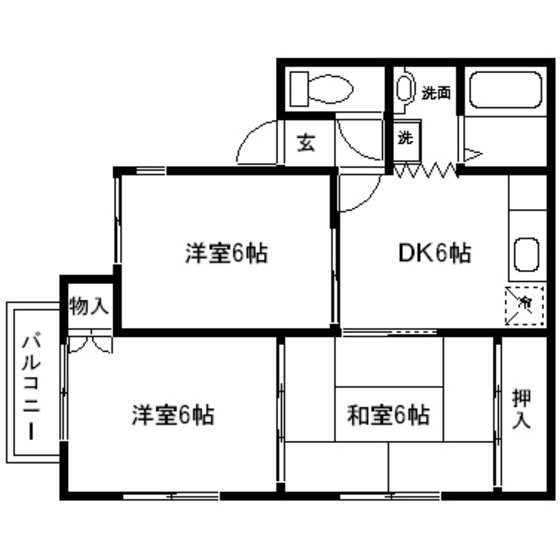 ＫＣハイツIIの間取り