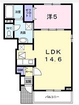 横浜市戸塚区平戸のアパートの間取り