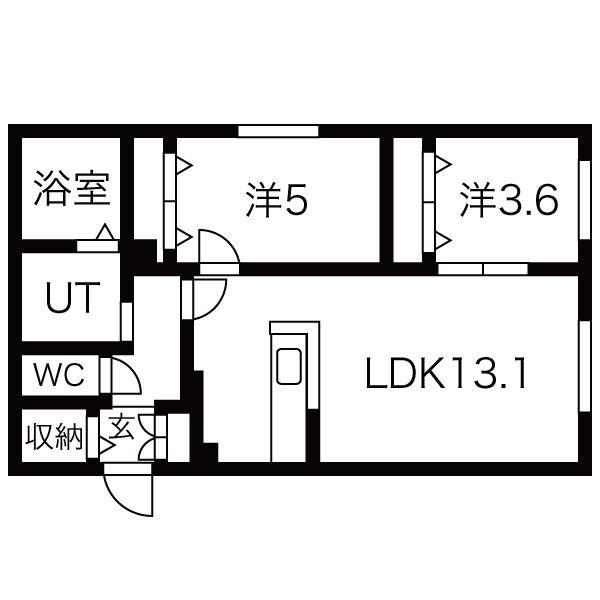 Alivis東区役所前の間取り