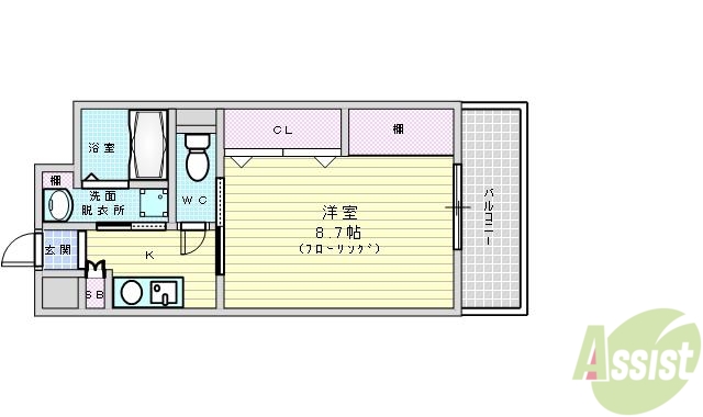 【豊中市庄内東町のマンションの間取り】