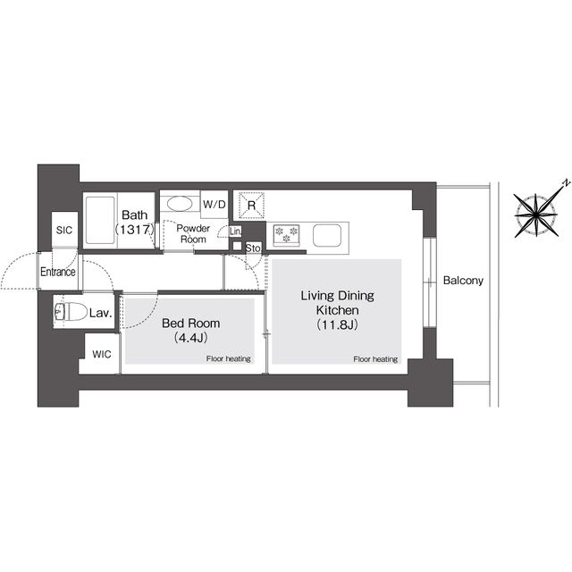 【千葉市美浜区高洲のマンションの間取り】