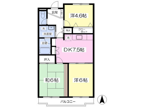 ロイヤルハイツ北浦和の間取り