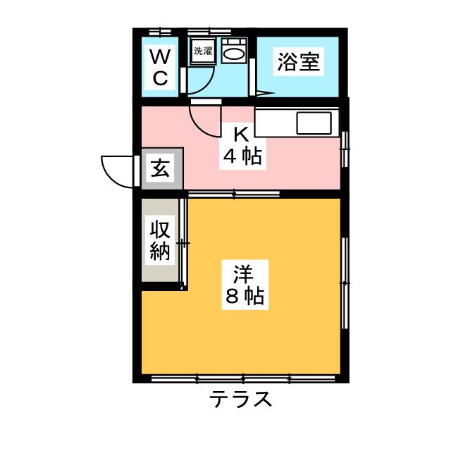 フラワーハイツＡの間取り