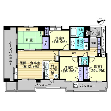 ライオンズマンション三郷早稲田公園の間取り