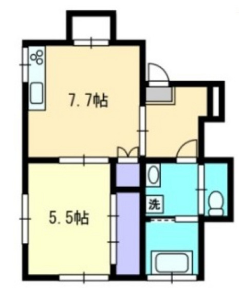 広島市東区牛田中のマンションの間取り