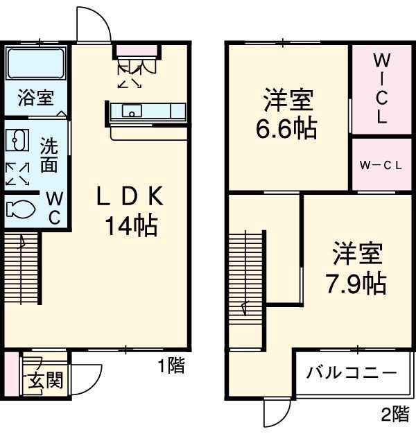 バンブーハウスＢ棟の間取り