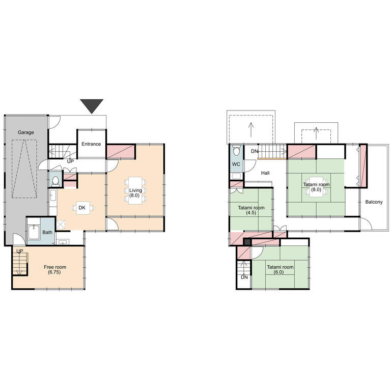 【入舟町戸建の間取り】