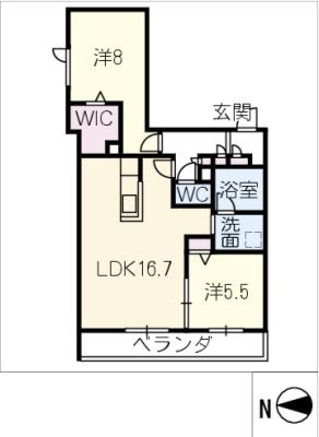 シャーメゾンロジュエール桑名駅西の間取り